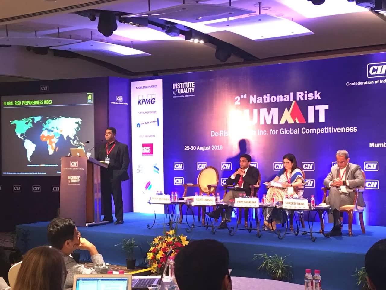 Anoop Madhavan Founder of Survival Instincts Invited as Speaker at CII Annual Risk Summit 2016