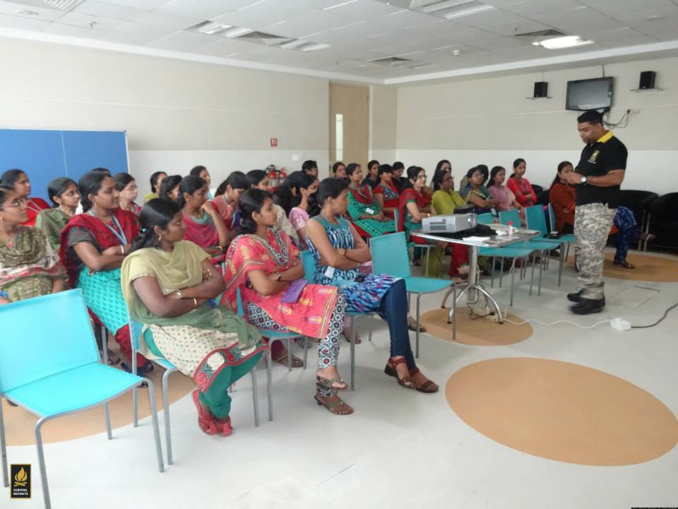 Chennai Based International Banking Group Offers Women's Safety and Personal Protection Training .