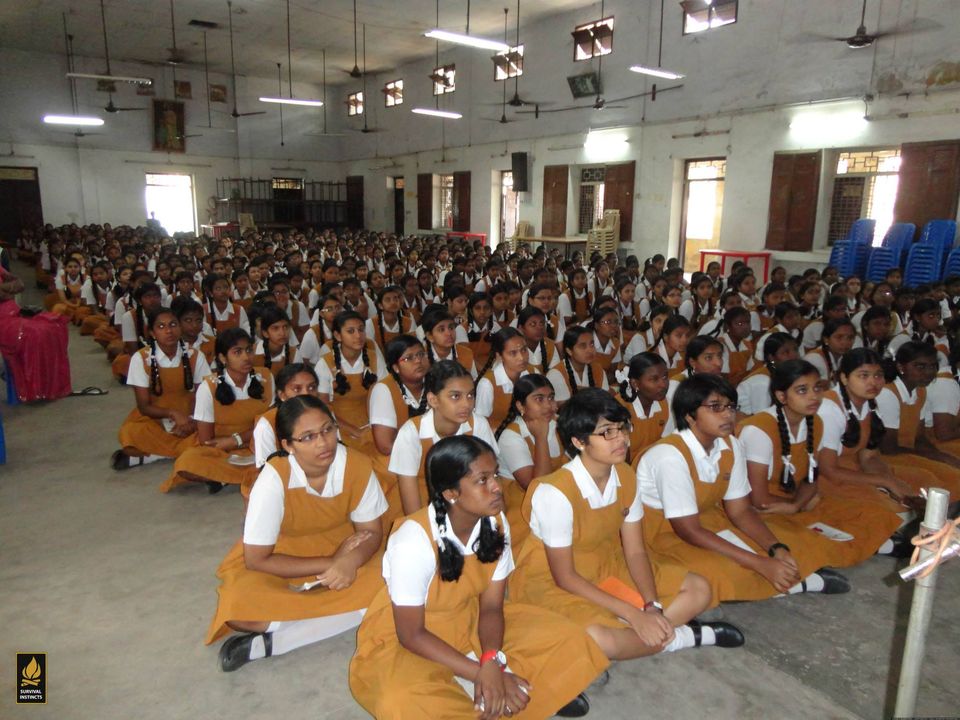 Girls at Chennai's Top School Show Support for Child Abuse Prevention During Ninth Theatre Performance.