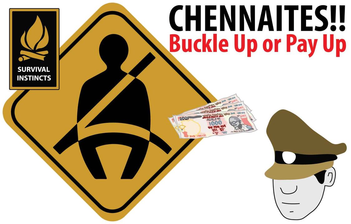 Share Awareness: Chennai City Police Enforcing Seatbelt Use with 'Click it or Ticket' Promotion