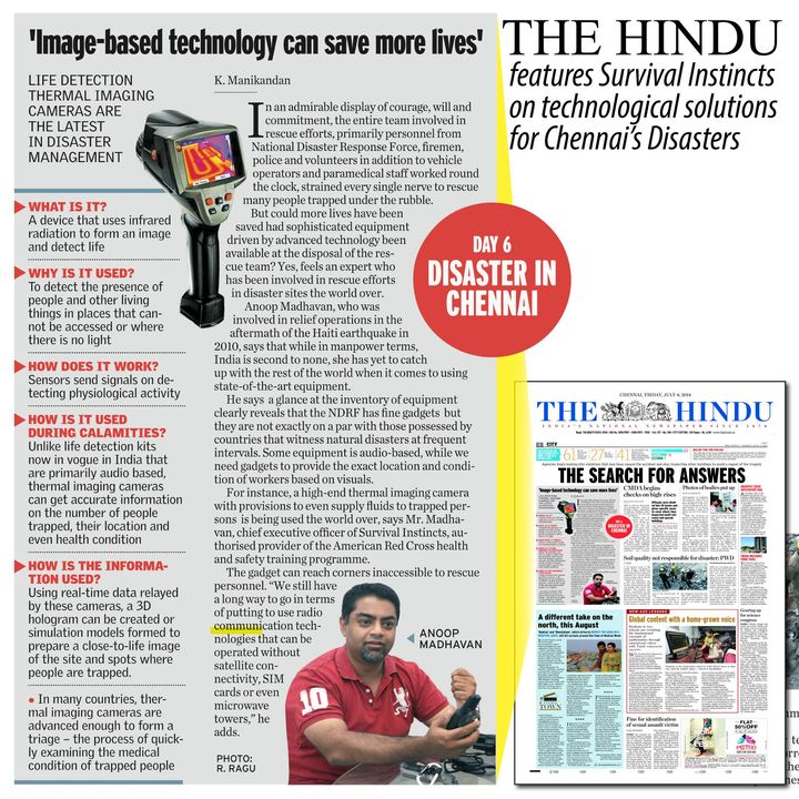 Exploring How Technology Can Help Chennai Overcome Natural Disasters: The Hindu Features Survival Instincts .