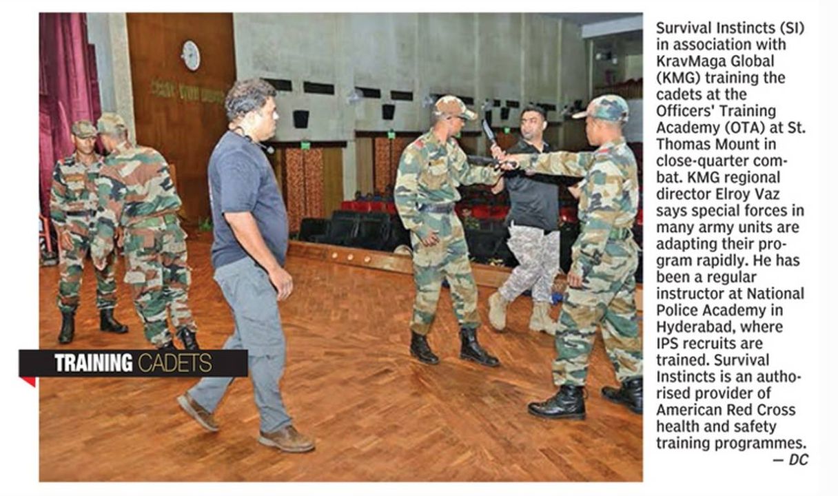 Indian Army Officer Cadets Participate in K's CQC Training at the Officers Training Academy Chennai