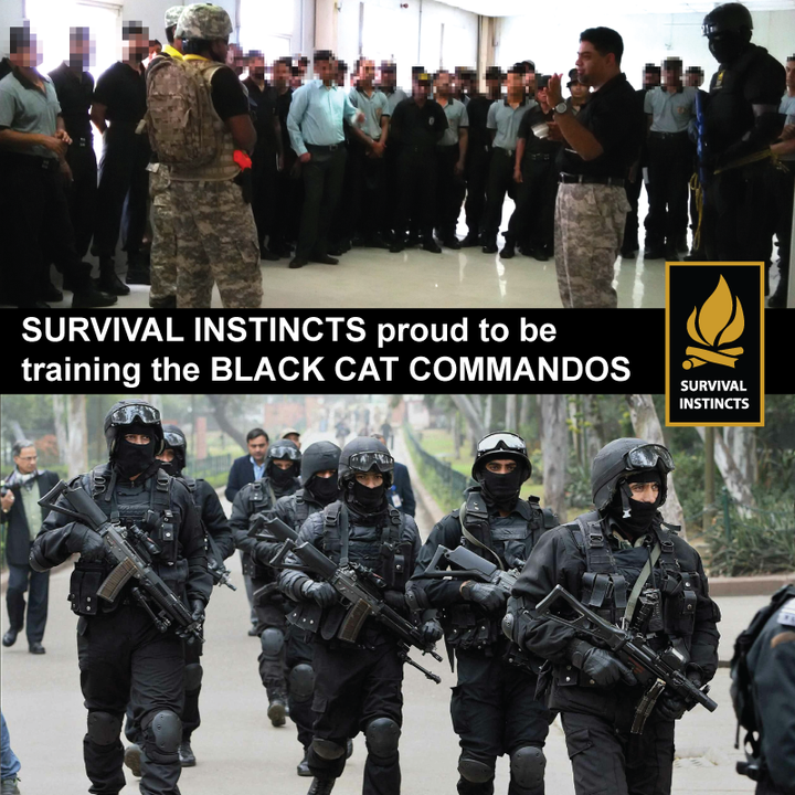 Survival Instincts Proud to Train Black Cat Commandos of National Security Group's NSG Special Action Group Indian Army Offensive .